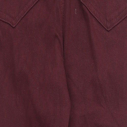 Womens UK Size 12 Marks and Spencer Regular Fit Jegging Red Jeans
