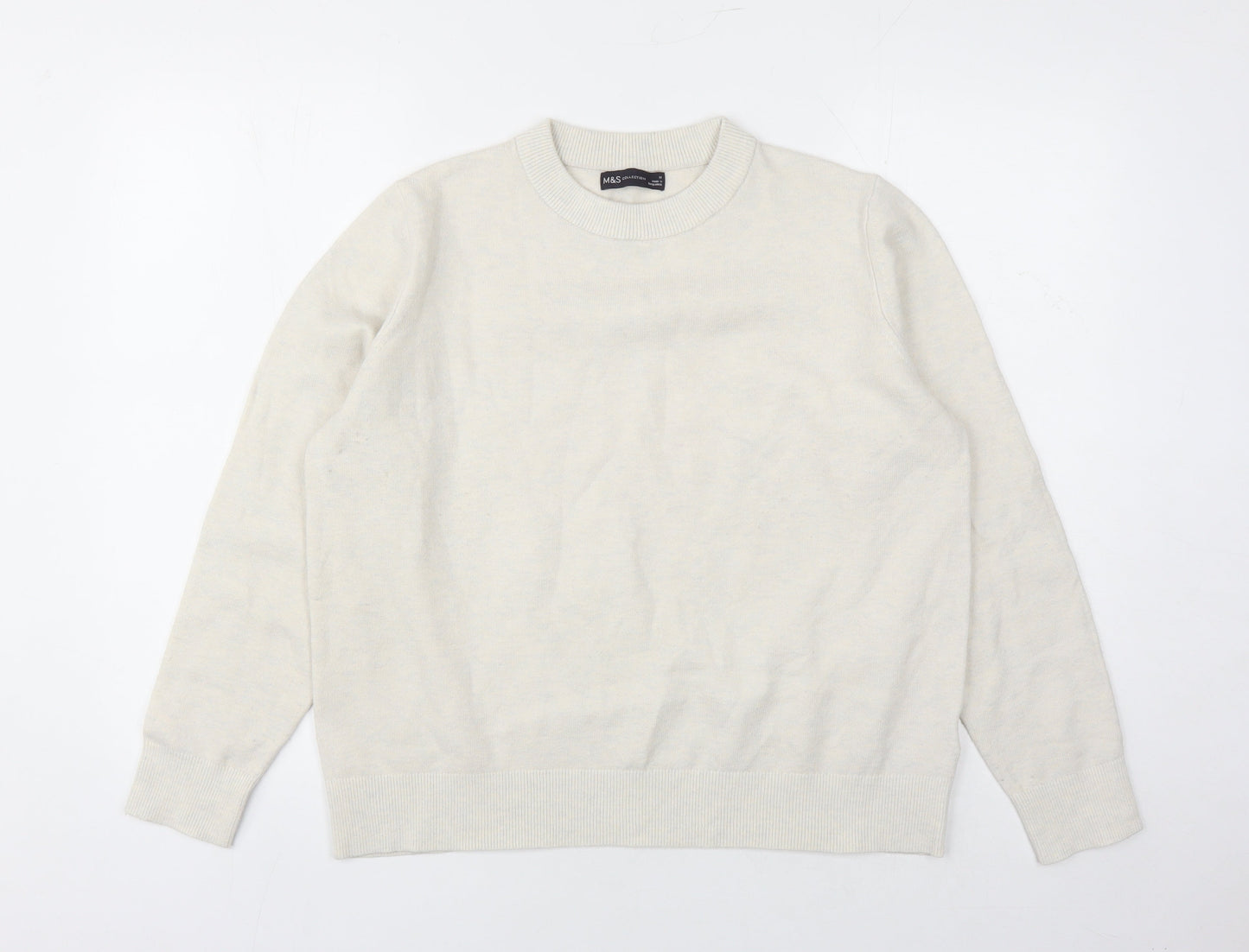Womens UK Size M Marks and Spencer Ivory Pullover Jumper