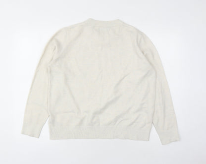 Womens UK Size M Marks and Spencer Ivory Pullover Jumper