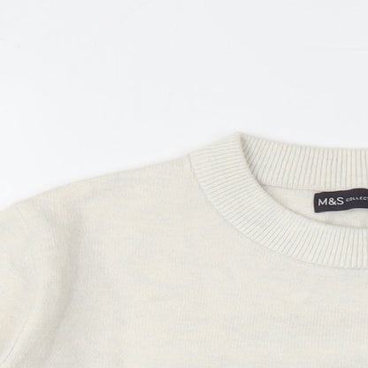 Womens UK Size M Marks and Spencer Ivory Pullover Jumper