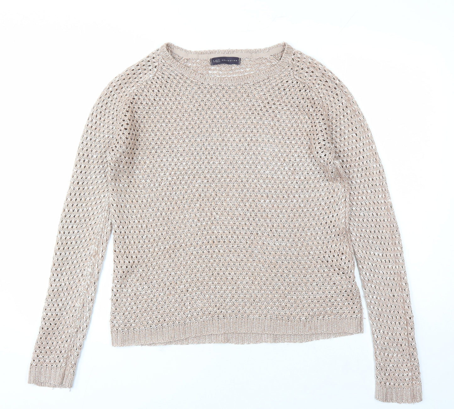 Womens UK Size 10 Marks and Spencer Brown Pullover Jumper