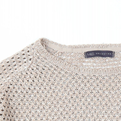 Womens UK Size 10 Marks and Spencer Brown Pullover Jumper