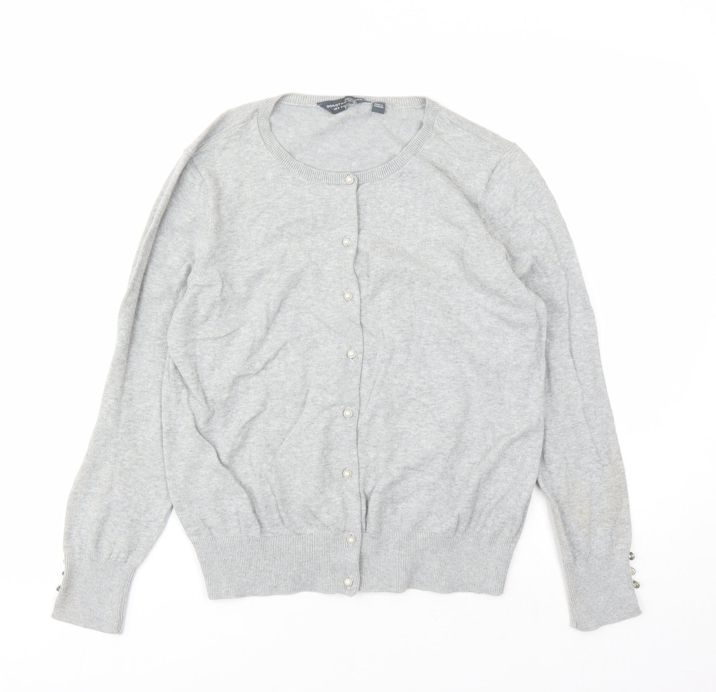 Womens UK Size 12 Dorothy Perkins Grey Cardigan Jumper