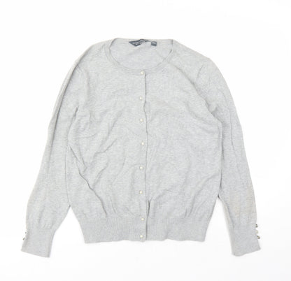 Womens UK Size 12 Dorothy Perkins Grey Cardigan Jumper