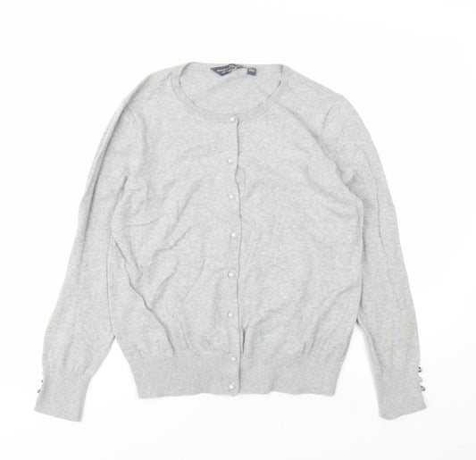 Womens UK Size 12 Dorothy Perkins Grey Cardigan Jumper