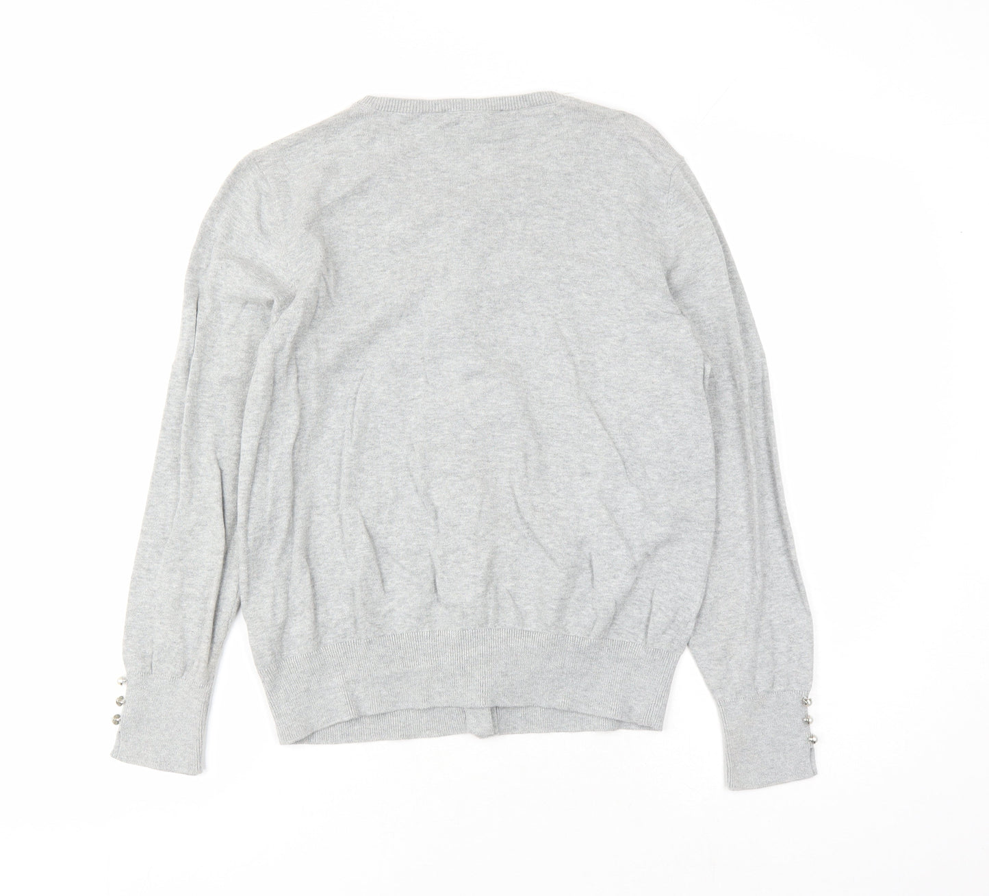Womens UK Size 12 Dorothy Perkins Grey Cardigan Jumper