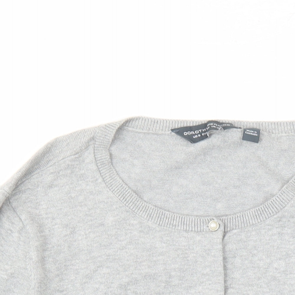 Womens UK Size 12 Dorothy Perkins Grey Cardigan Jumper