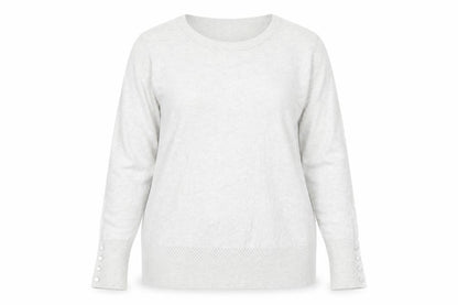 Dorothy Perkins Womens Grey Round Neck Viscose Pullover Jumper Size 16