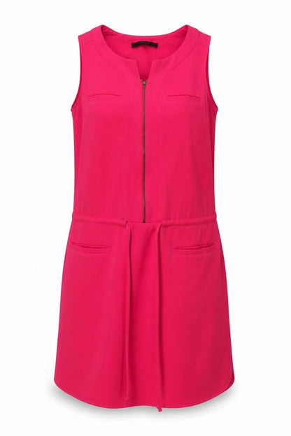NEXT Womens Pink Polyester A-Line Size 10 V-Neck Zip