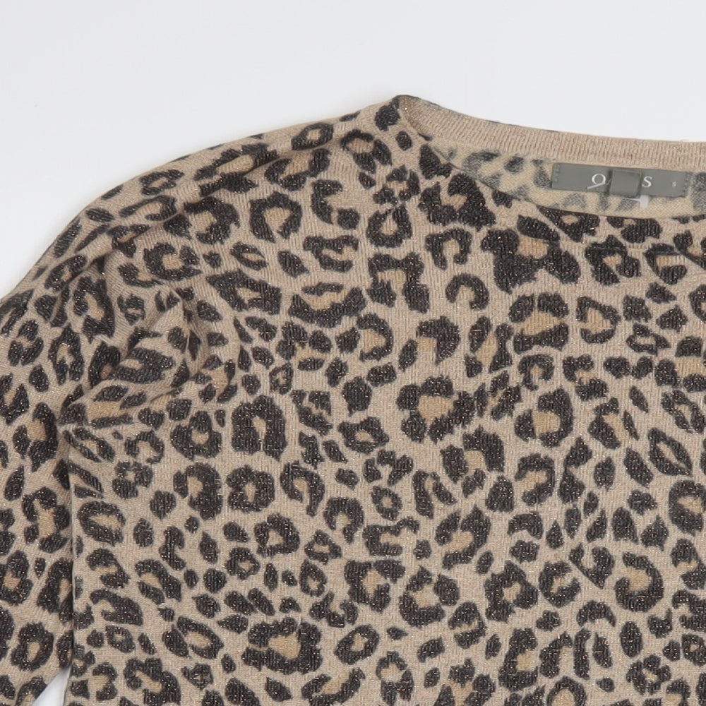 Womens UK Size S Oasis Beige Pullover Jumper