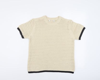Womens UK Size S Marks and Spencer Beige Pullover Jumper