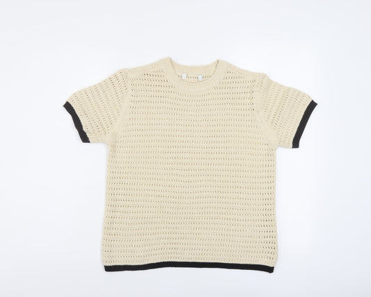 Womens UK Size S Marks and Spencer Beige Pullover Jumper