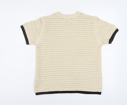 Womens UK Size S Marks and Spencer Beige Pullover Jumper