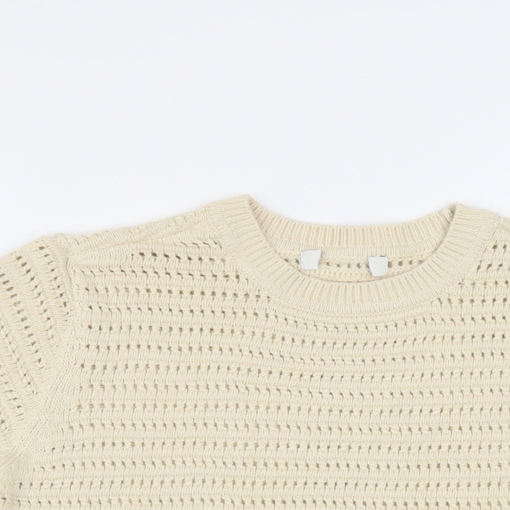 Womens UK Size S Marks and Spencer Beige Pullover Jumper