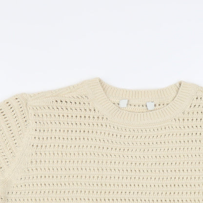 Womens UK Size S Marks and Spencer Beige Pullover Jumper