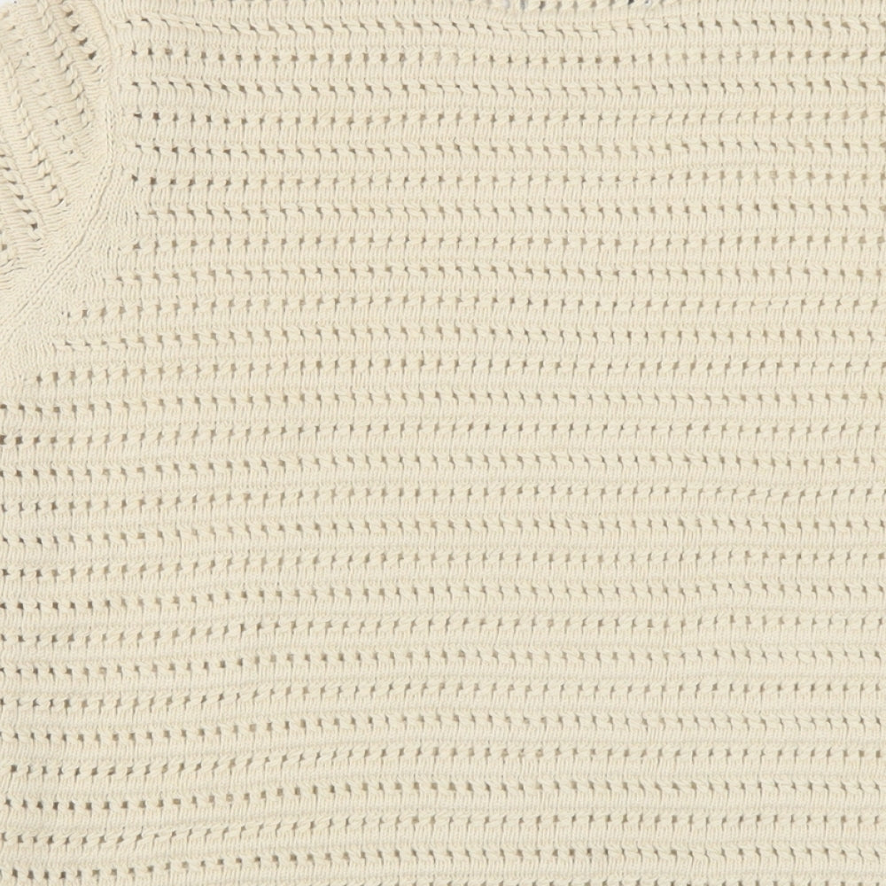 Womens UK Size S Marks and Spencer Beige Pullover Jumper