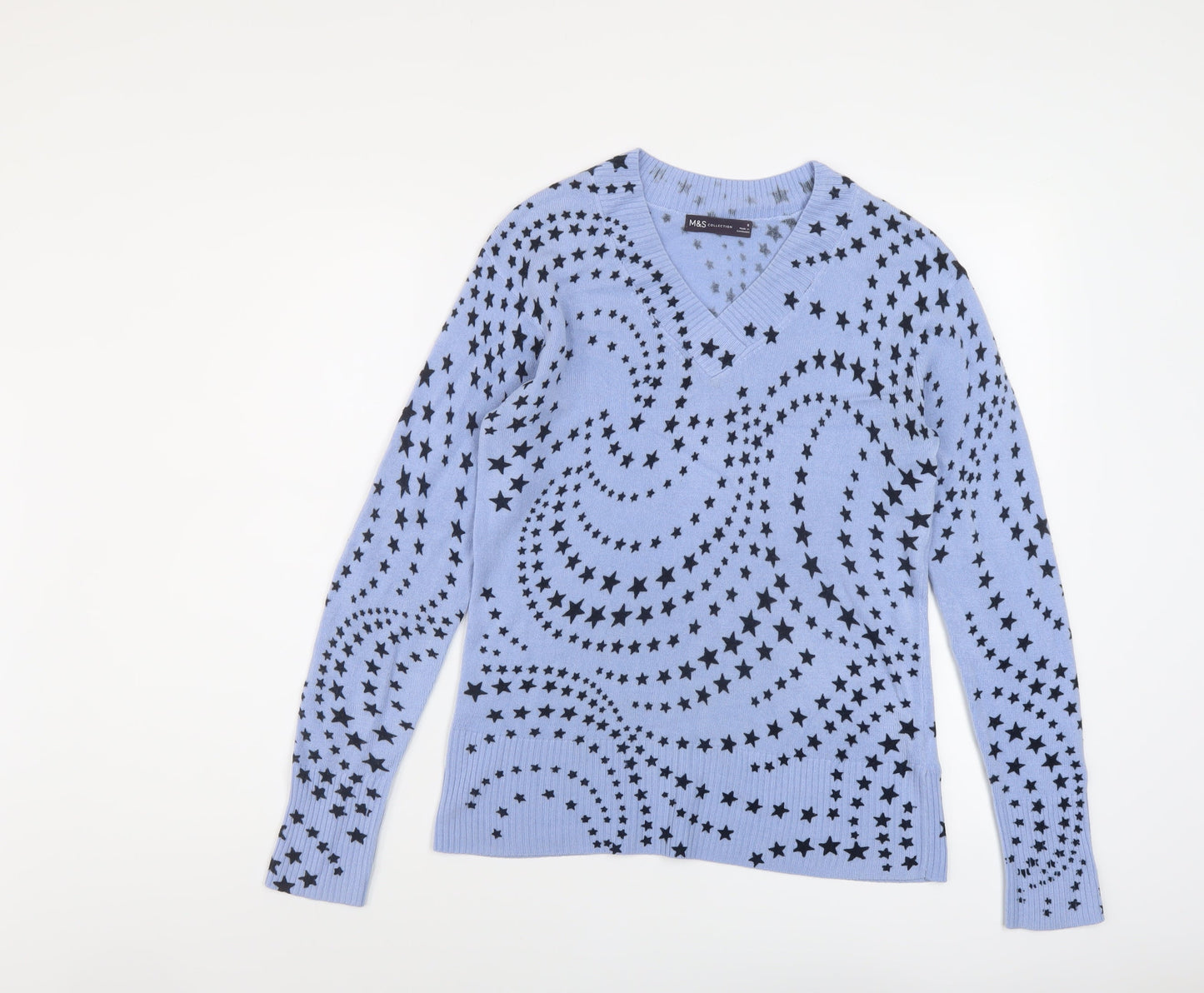 Womens UK Size 8 Marks and Spencer Blue Pullover Jumper