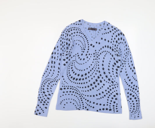 Womens UK Size 8 Marks and Spencer Blue Pullover Jumper