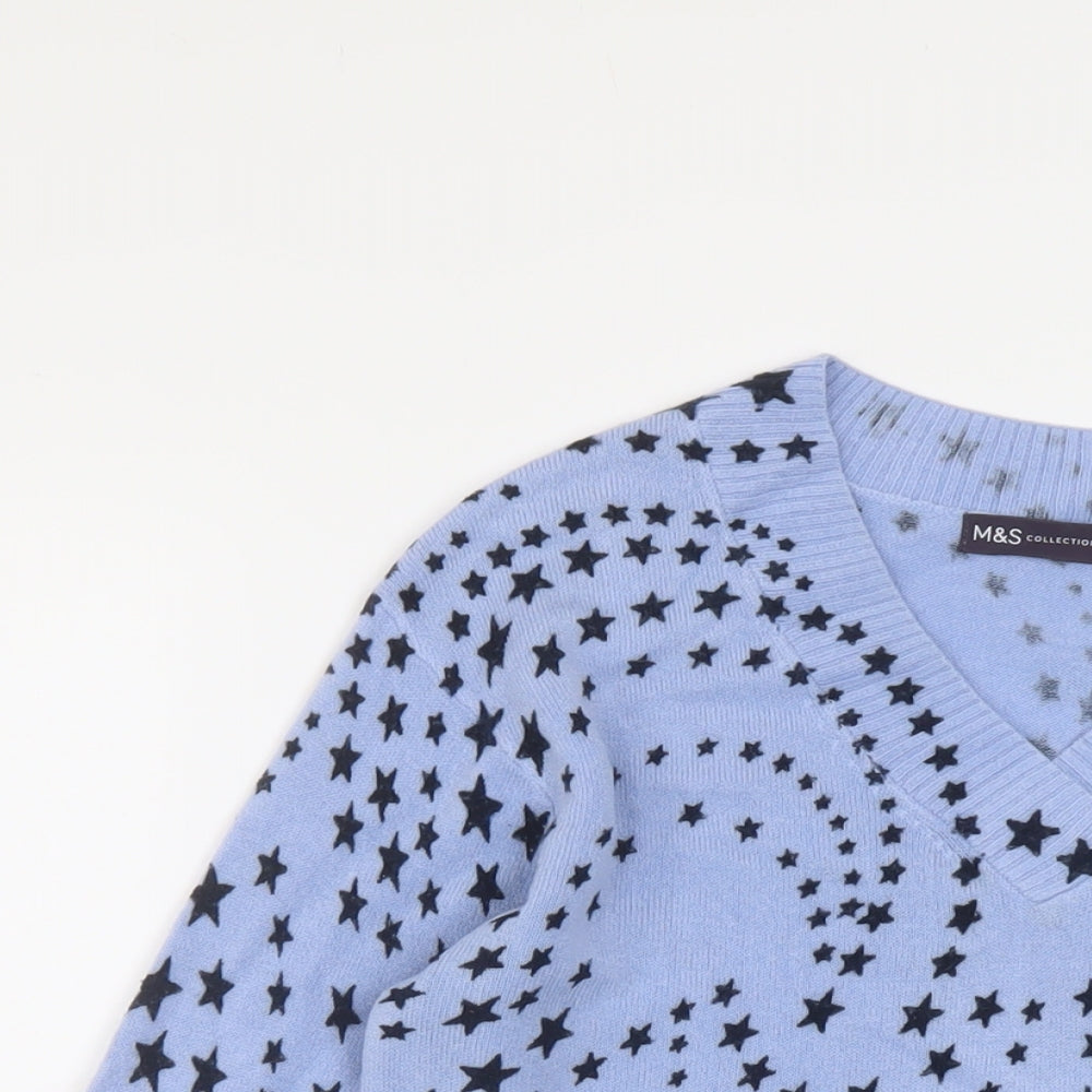 Womens UK Size 8 Marks and Spencer Blue Pullover Jumper