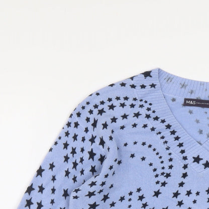 Womens UK Size 8 Marks and Spencer Blue Pullover Jumper