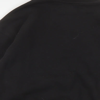 H&M Girls Black Cotton Pullover Sweatshirt Size 10-11 Years Pullover