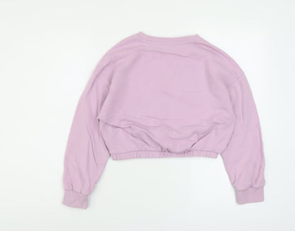 NEXT Girls Purple Cotton Pullover Sweatshirt Size 11 Years Pullover