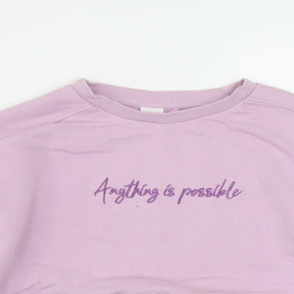 NEXT Girls Purple Cotton Pullover Sweatshirt Size 11 Years Pullover