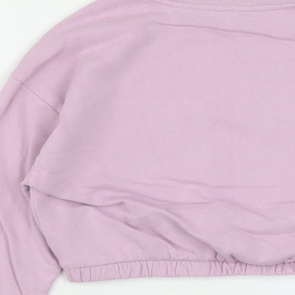 NEXT Girls Purple Cotton Pullover Sweatshirt Size 11 Years Pullover