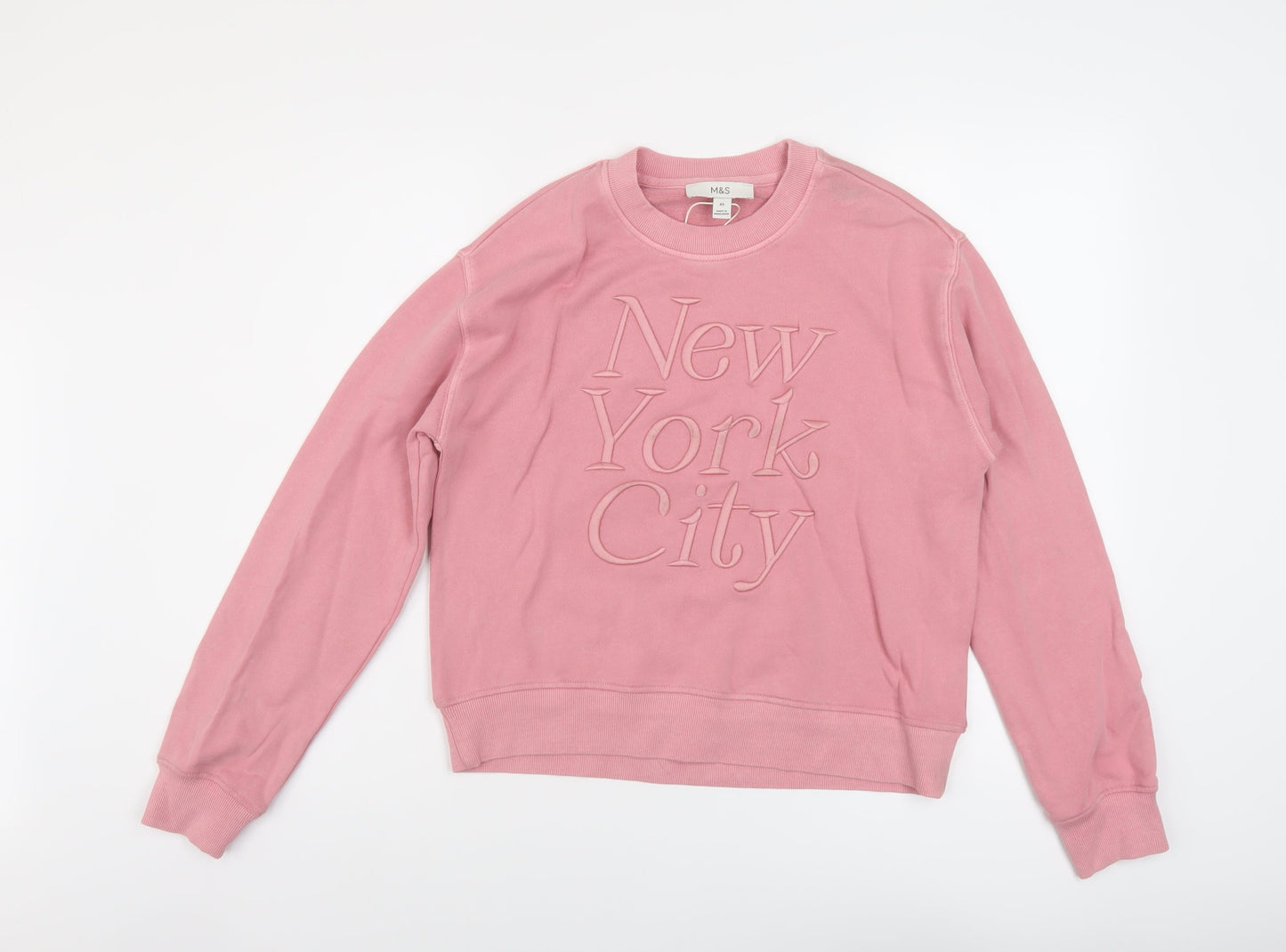 Womens UK Size XS Marks and Spencer Pink Pullover Sweatshirt
