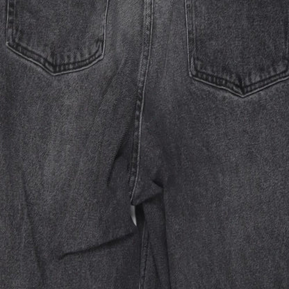 Monki Womens Grey Cotton Mom Jeans Size 36 in L27 in Regular Button