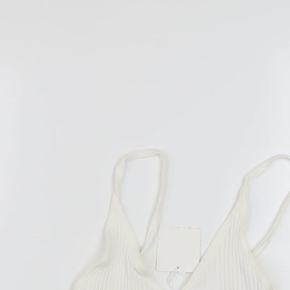Womens UK Size S Zara Ivory Cropped Tank