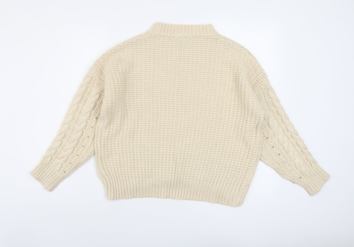 Womens UK Size S New Look Beige Pullover Jumper