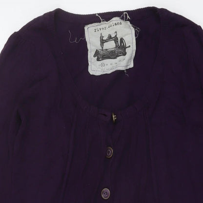 Womens UK Size 8 River Island Purple Cardigan Jumper
