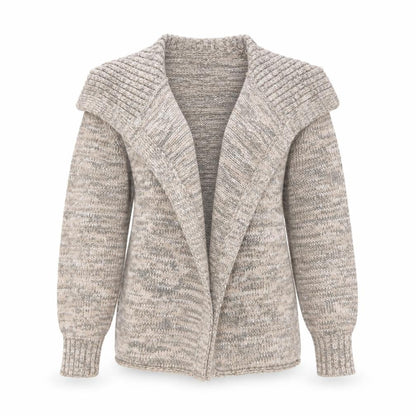 Front view of Gallery women’s pink v-neck nylon cardigan jumper, size L