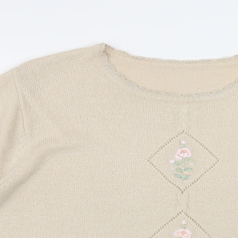 Womens UK Size 18 Berkertex Beige Pullover Jumper