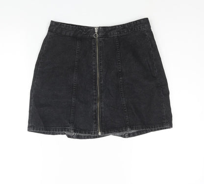 Womens UK Size 8 Denim & Co. A-Line Denim Skirt