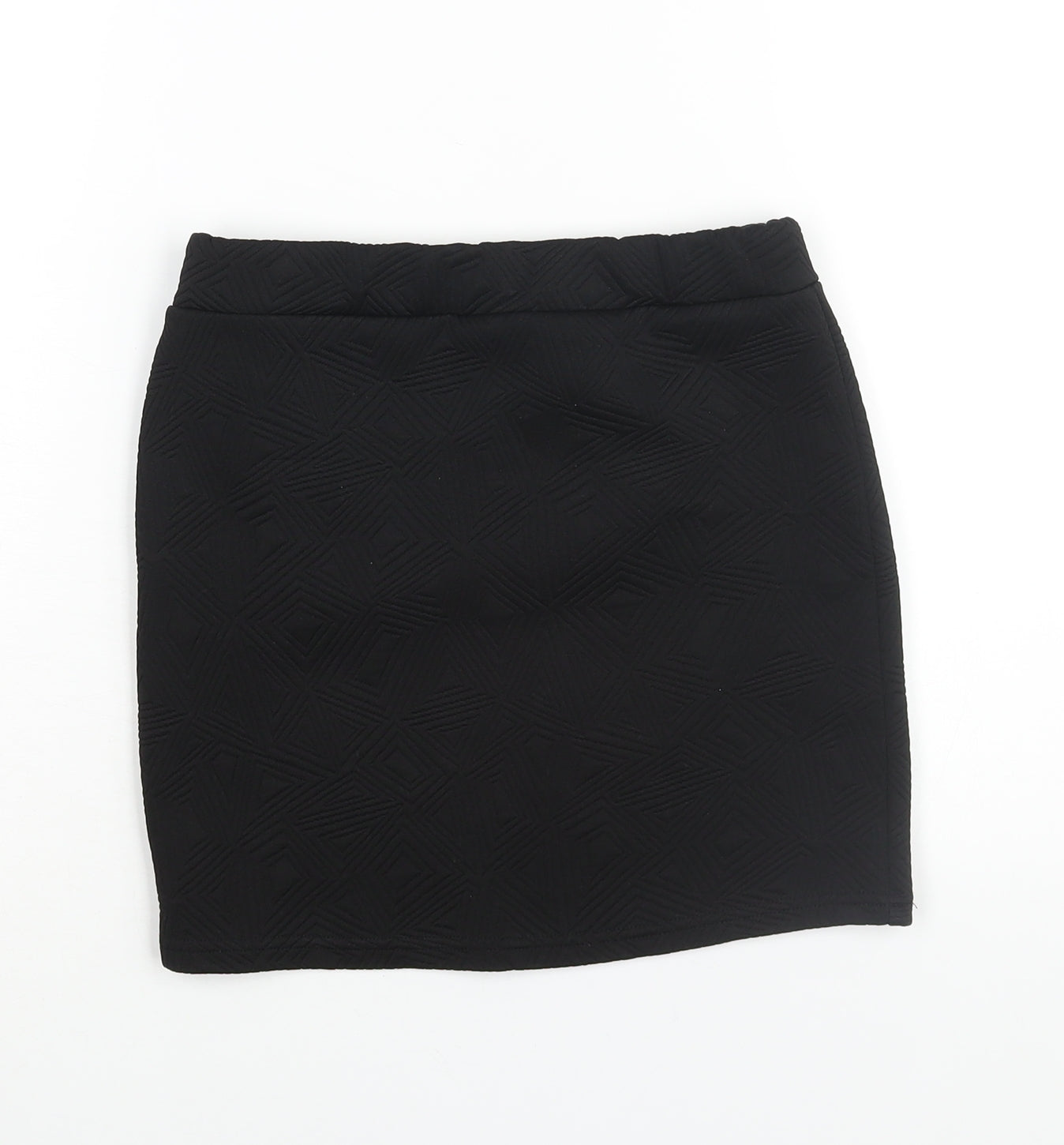 Purpur Womens Black Polyester Mini Skirt Size 26 in