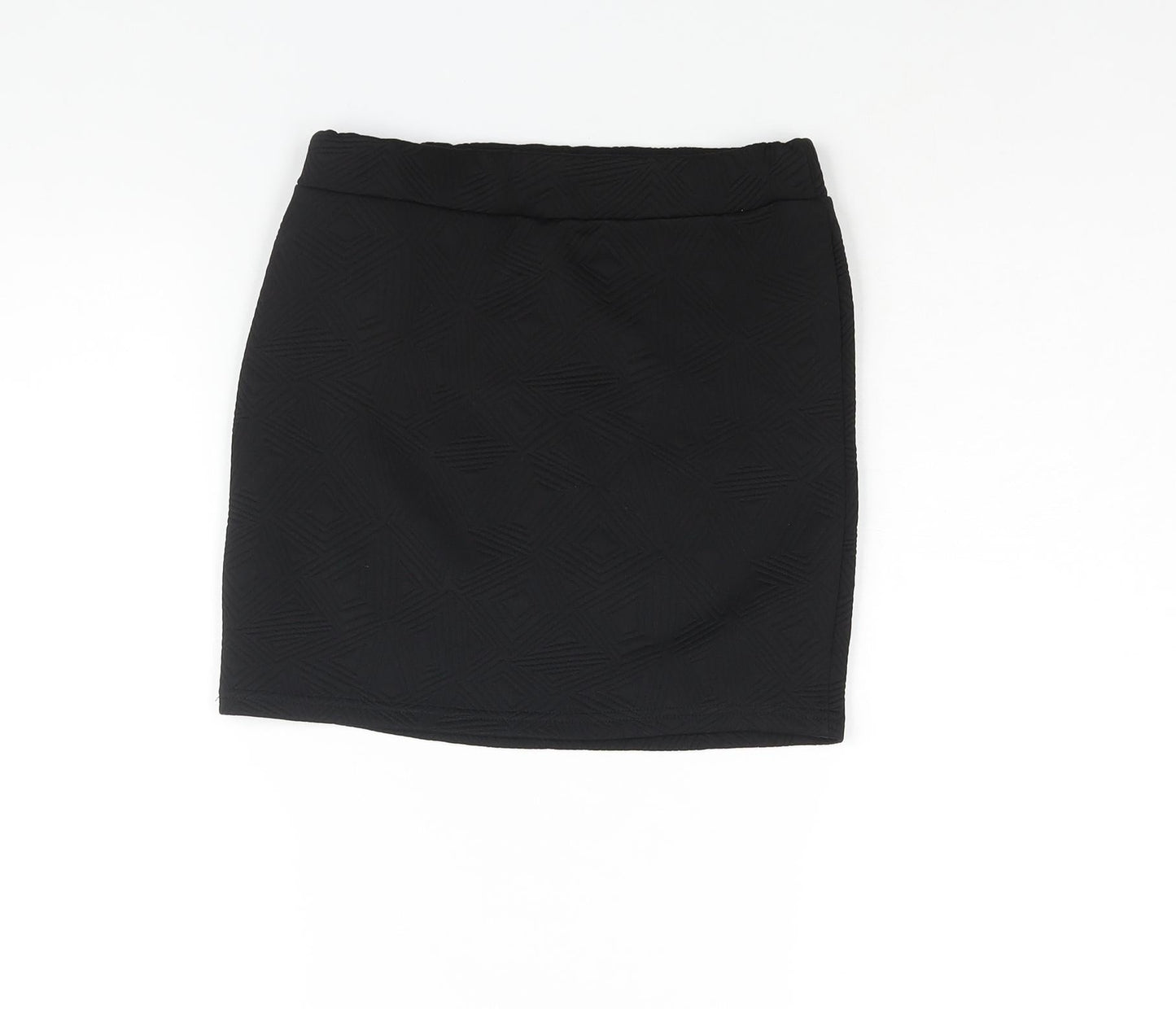 Purpur Womens Black Polyester Mini Skirt Size 26 in