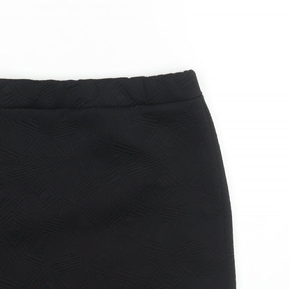 Purpur Womens Black Polyester Mini Skirt Size 26 in