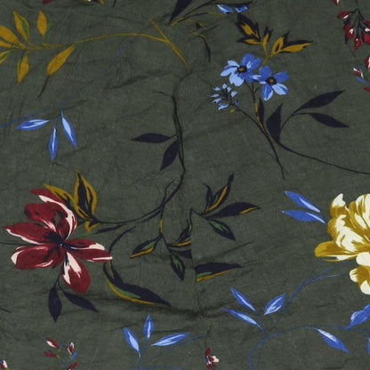 Marks and Spencer Womens Green Floral Viscose A-Line Skirt Size 14