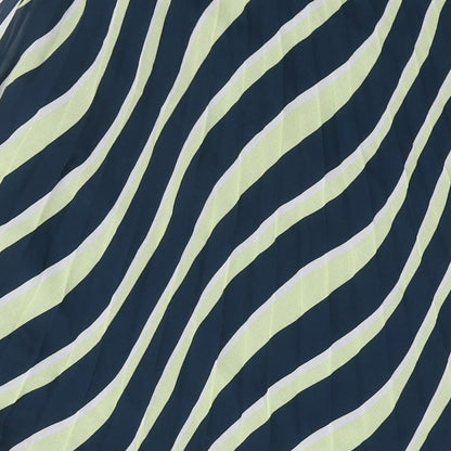 Marks and Spencer Womens Multicoloured Geometric Polyester Pleated Skirt Size 8