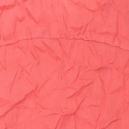 Carina Ricci Womens Pink Linen A-Line Size L Square Neck Pullover