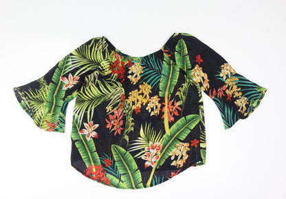 Womens UK Size 12 Roman Multicoloured Basic Blouse