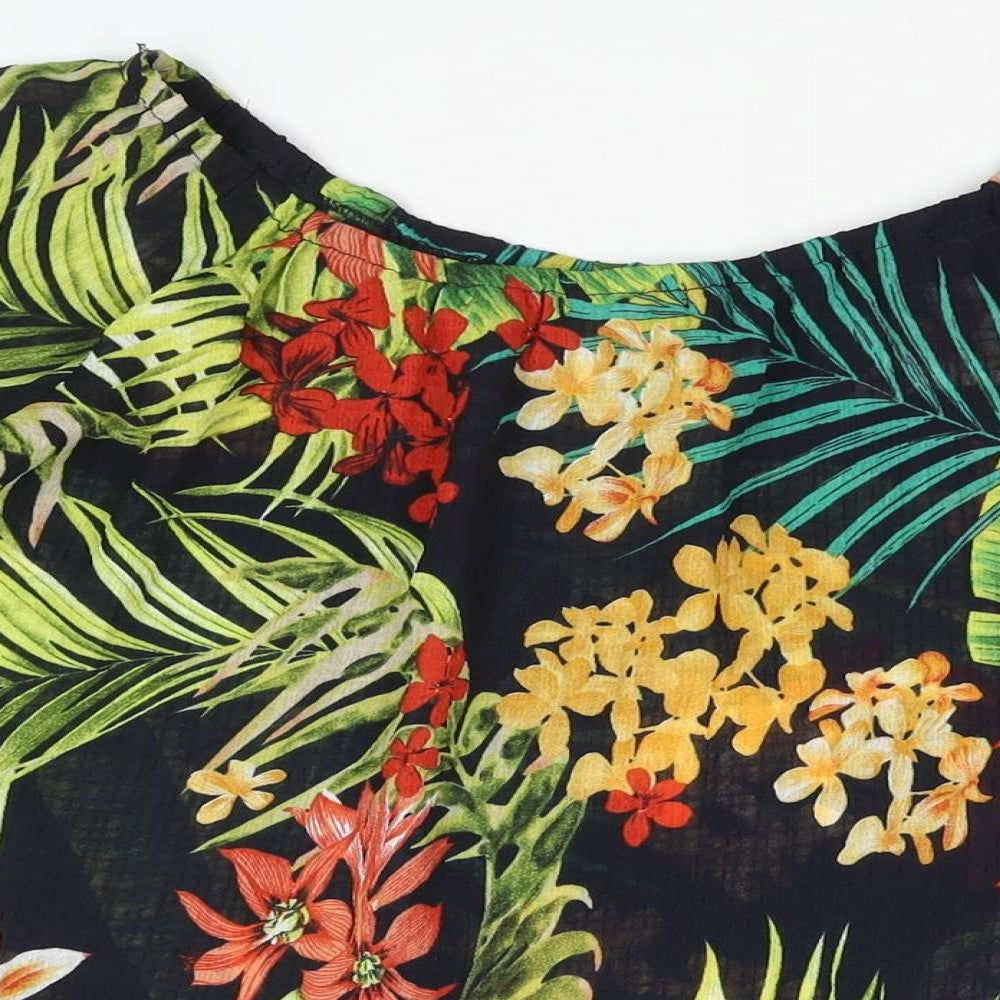 Womens UK Size 12 Roman Multicoloured Basic Blouse