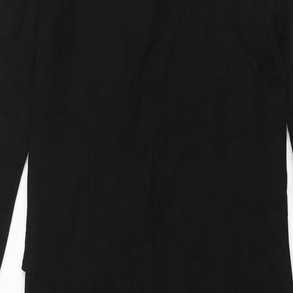 Marks and Spencer Womens Black Modal Sheath Size 6 Round Neck Pullover - Knot Detail
