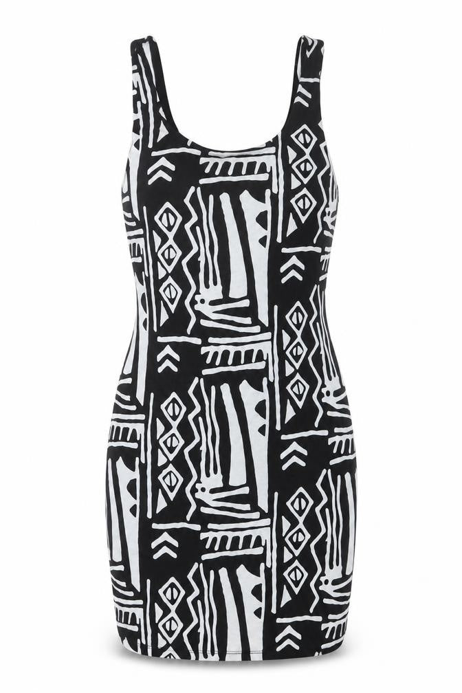 Silence + Noise Womens Black Geometric Polyester Mini Size S Scoop Neck Pullover