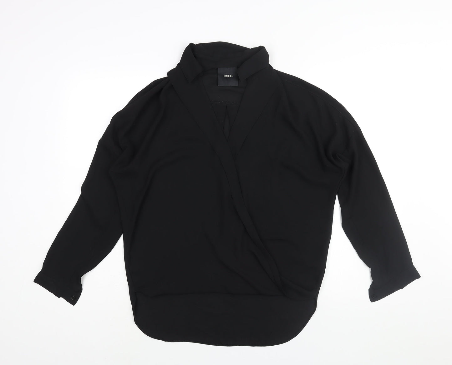 Womens UK Size 8 ASOS Black Basic Blouse