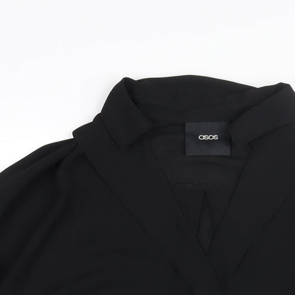 Womens UK Size 8 ASOS Black Basic Blouse