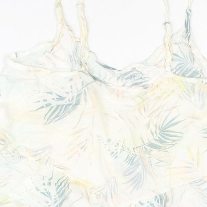 Womens UK Size 12 Indigo Ivory Camisole Blouse