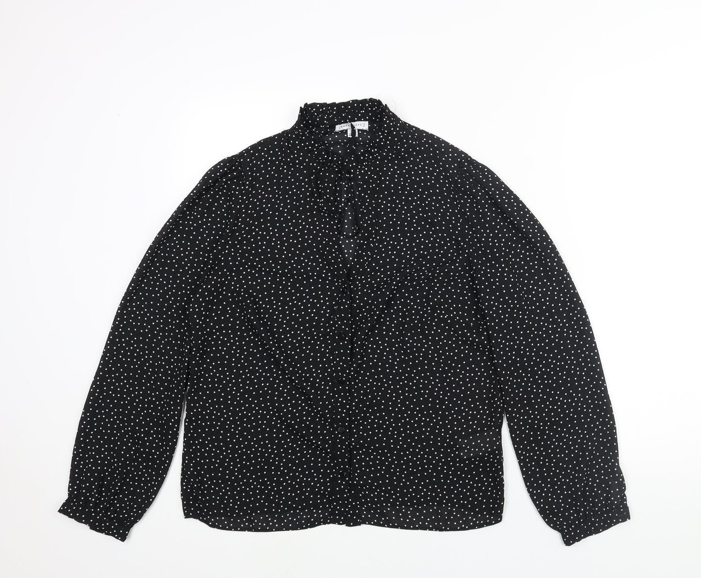 Womens UK Size 10 Warehouse Black Basic Blouse